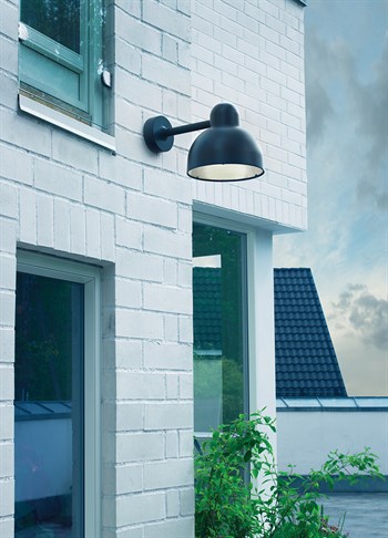 Norlys Koster grafit udendørs LED væglampe på facade